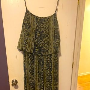 Navy Blue and Tan Dress